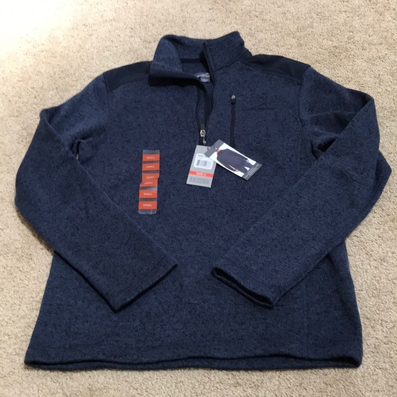 NWT! EDDIE BAUER size S men’s navy 1/4 zip Whistler - Picture 1 of 7